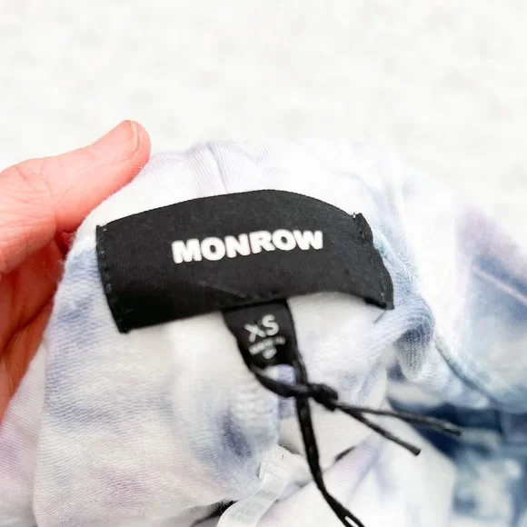 NWT- MONROW Midnight Iris Active Sweatpants Legging Two Tone Crystal Tie Dye - Picture 12 of 16